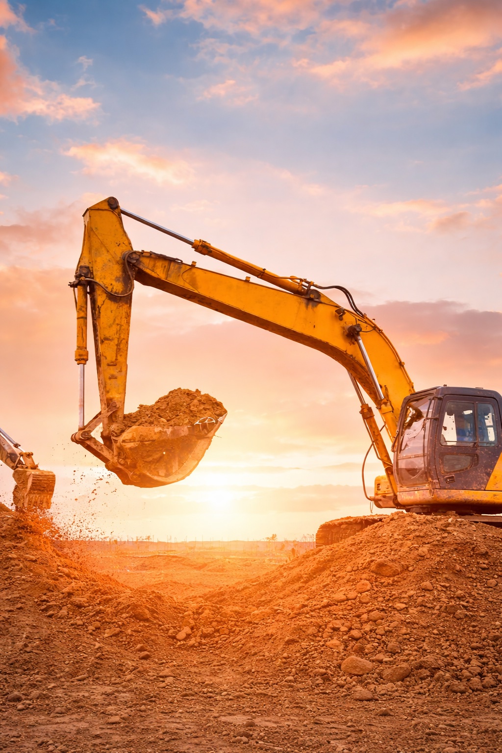 Excavator at work